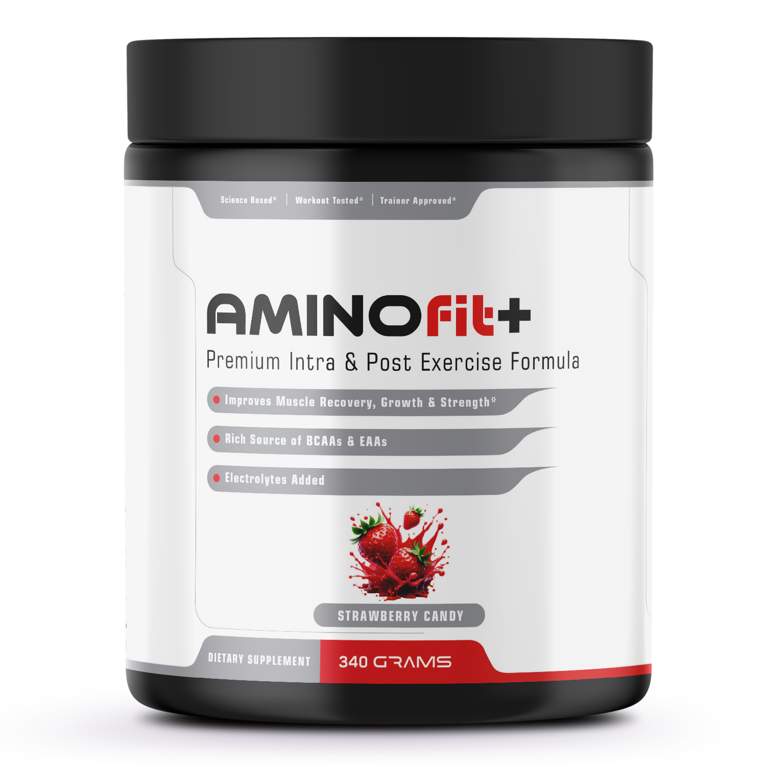 AMINOfit+ |  Muscle Recovery Formula (Strawberry Candy Flavour)